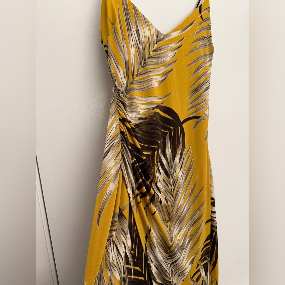Windsor Mustard Leaf Print Dress